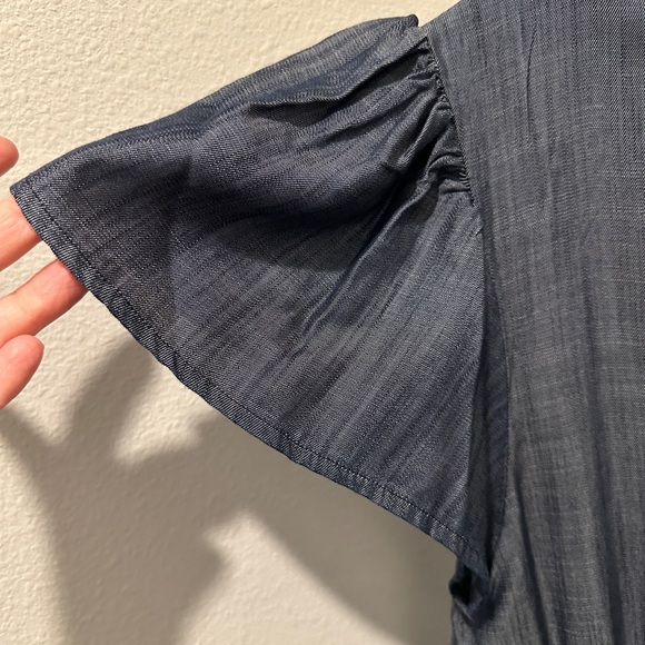 Ariat smocked dark denim ruffle dress. NWT - Picture 7 of 10